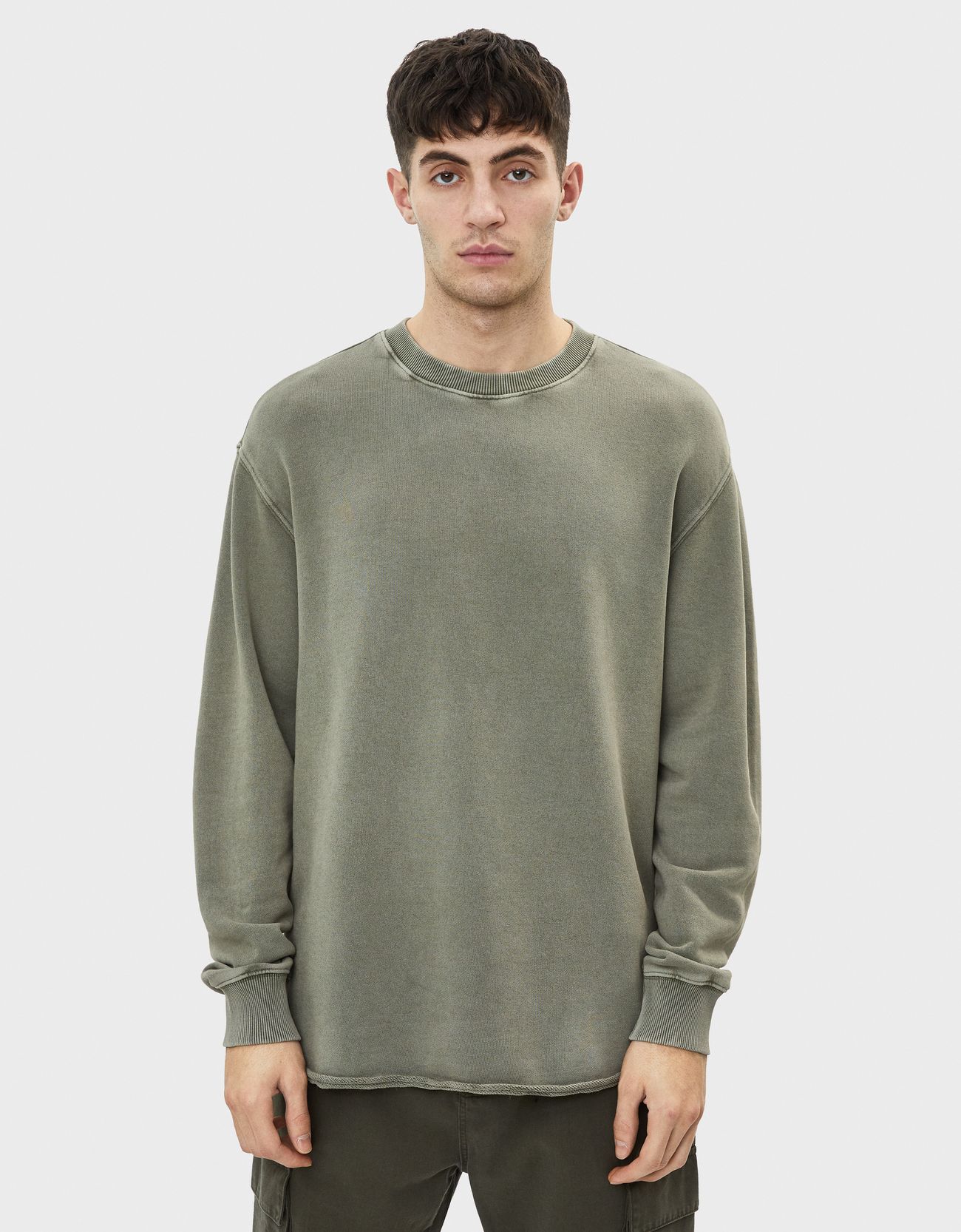 grey acid wash sweatshirt