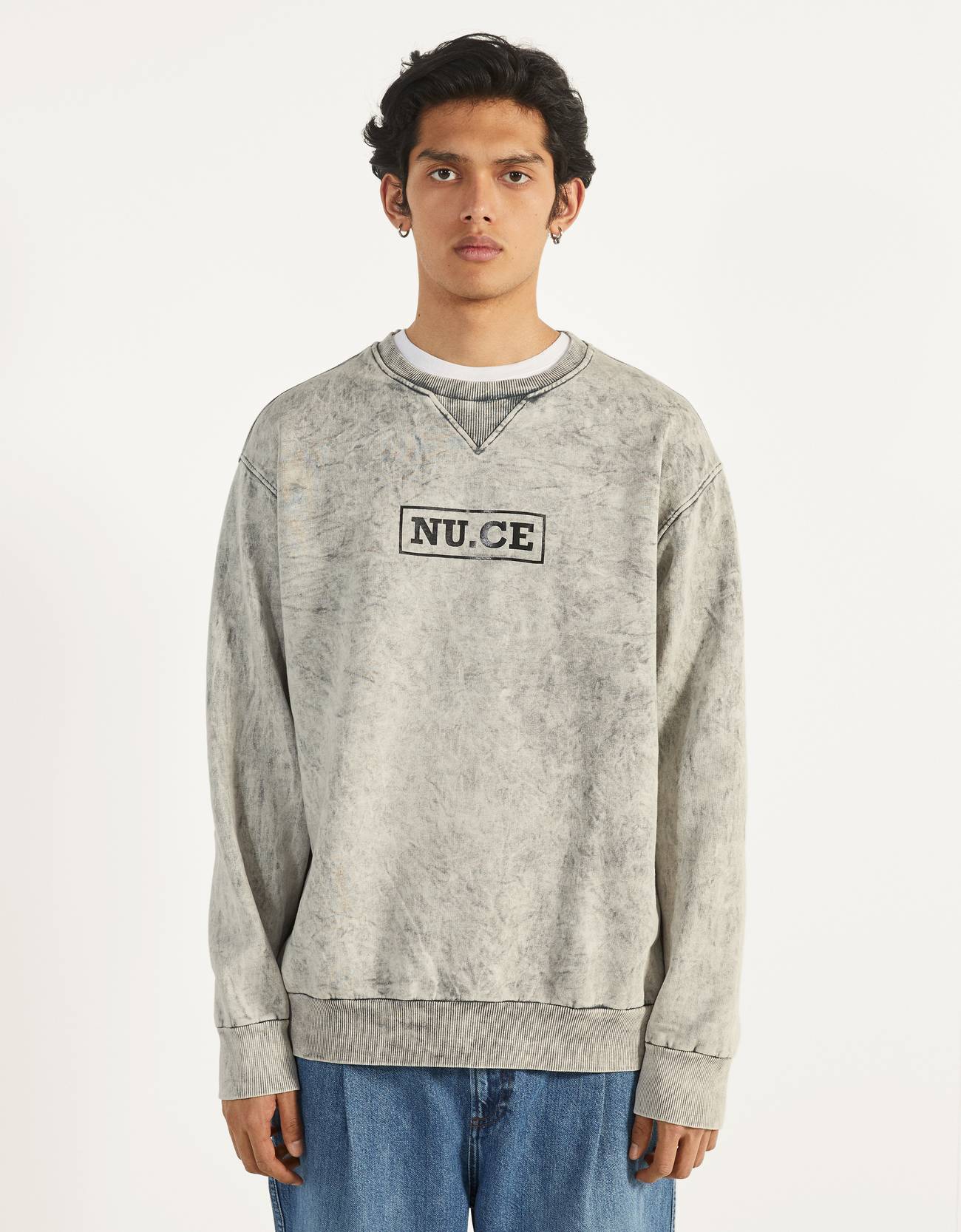 grey acid wash sweatshirt