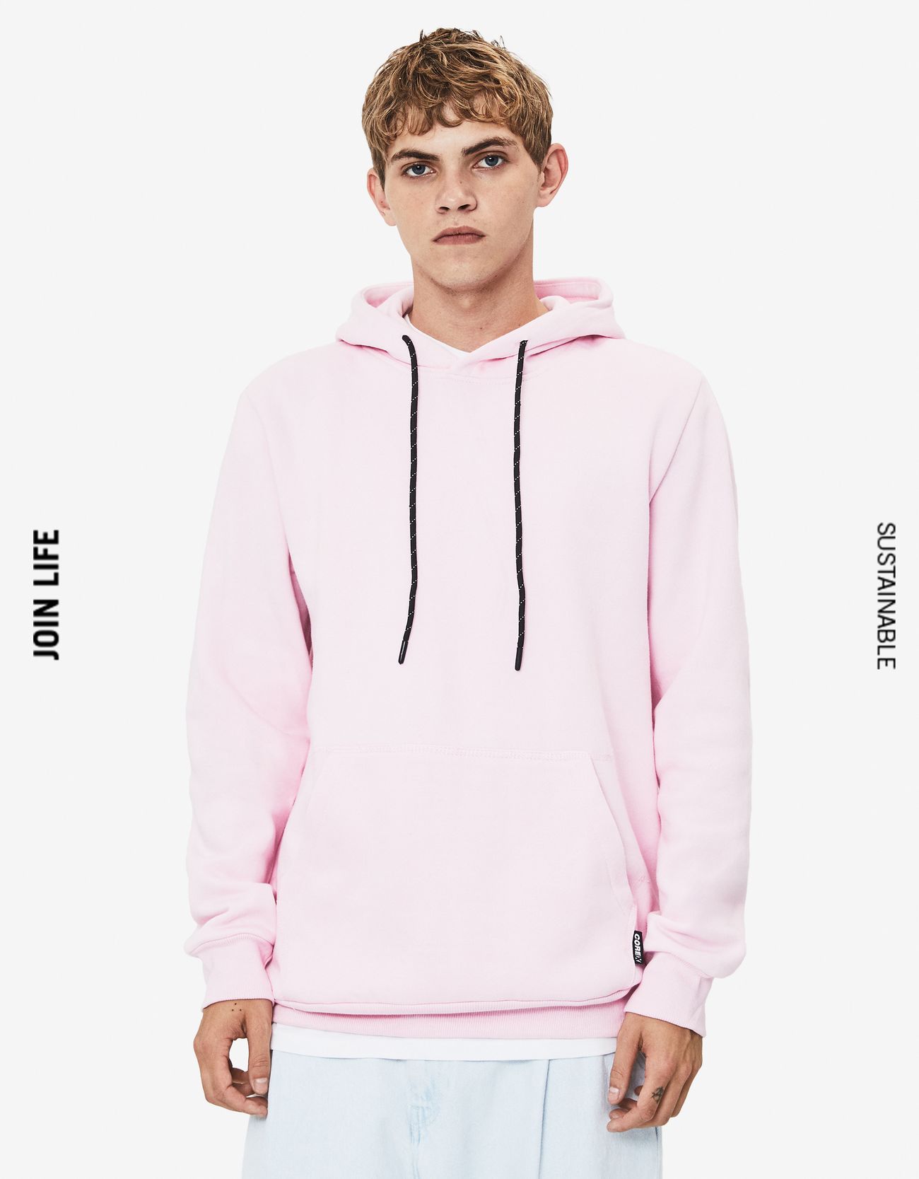 sudadera bershka rosa