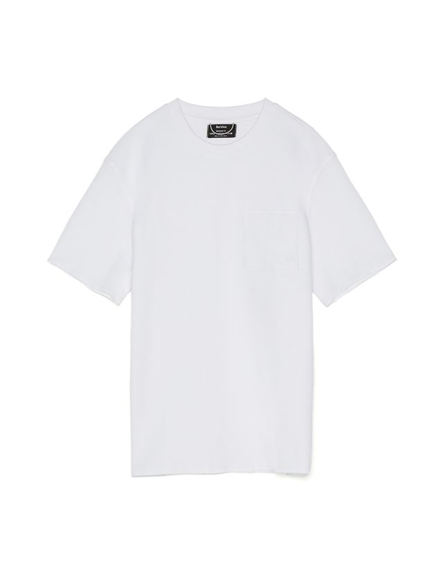 Waffle-knit T-shirt with pocket - Women 