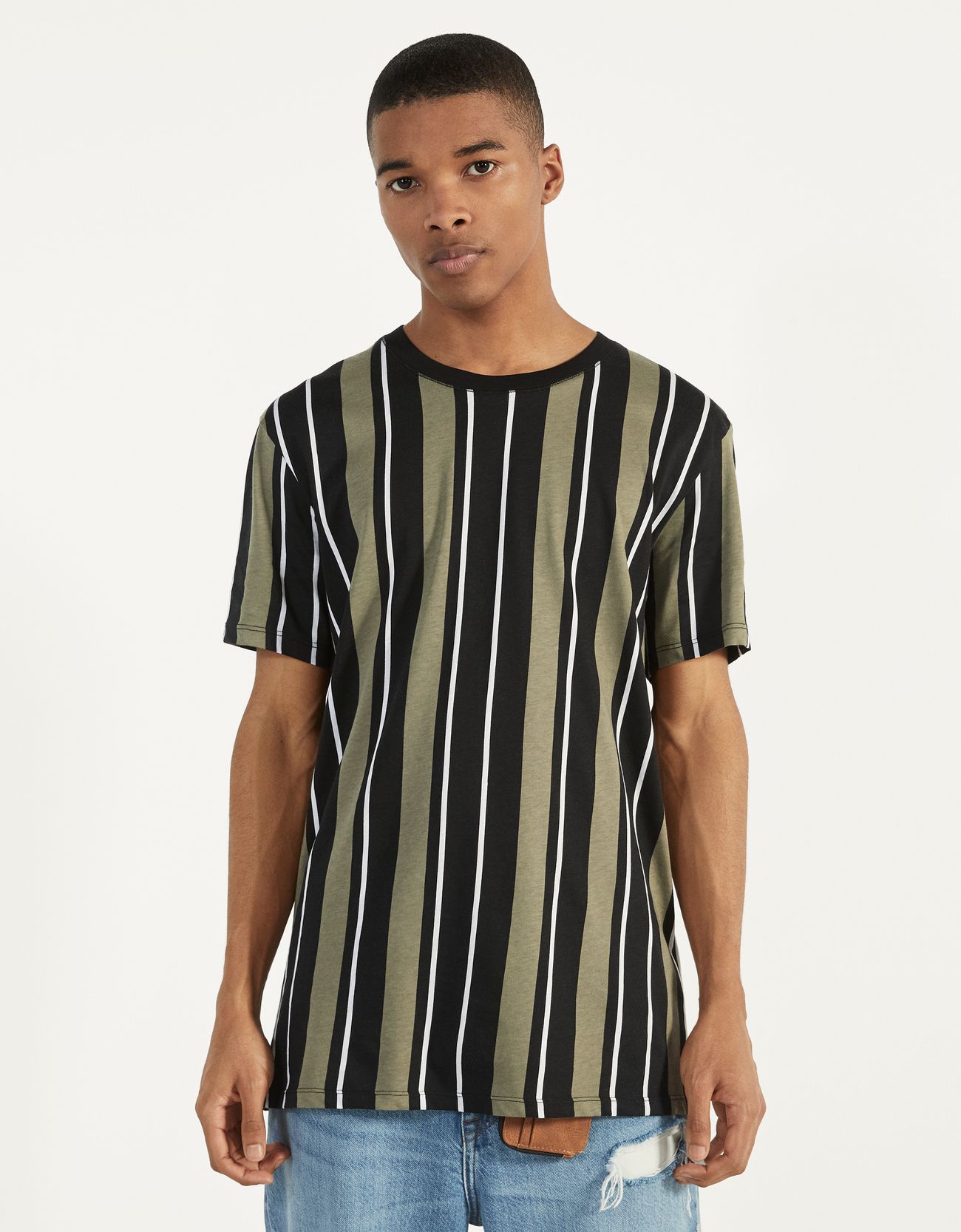 Striped T-shirt - T-Shirts - Bershka Japan
