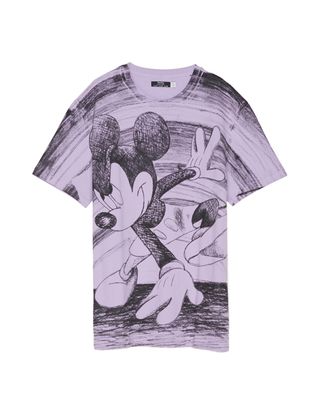 Mickey gets arty” balloon fit jeans - Women | Bershka