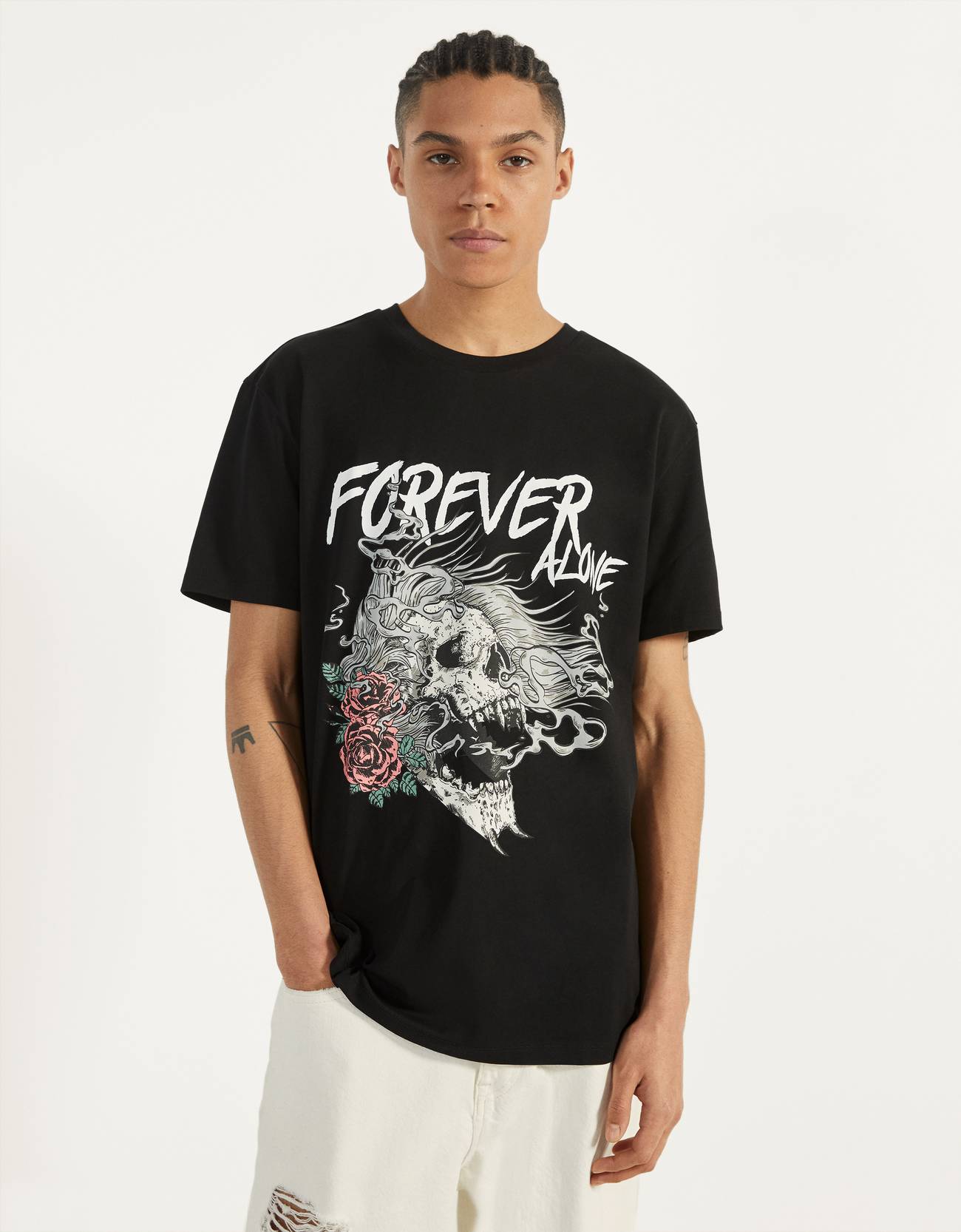 skull print t shirt