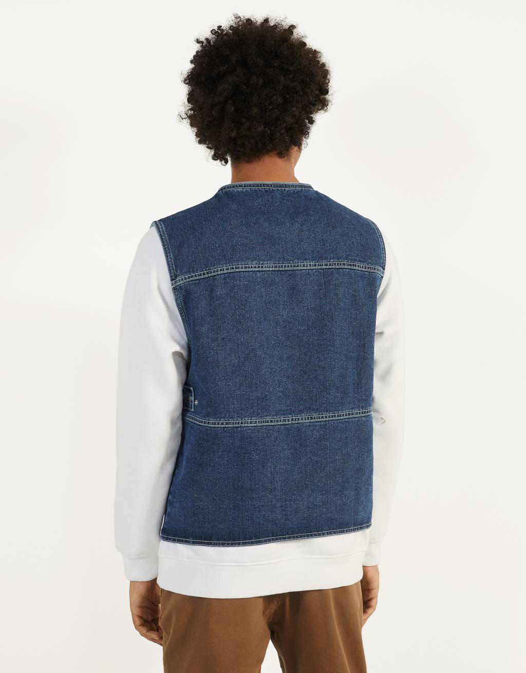 denim utility vest