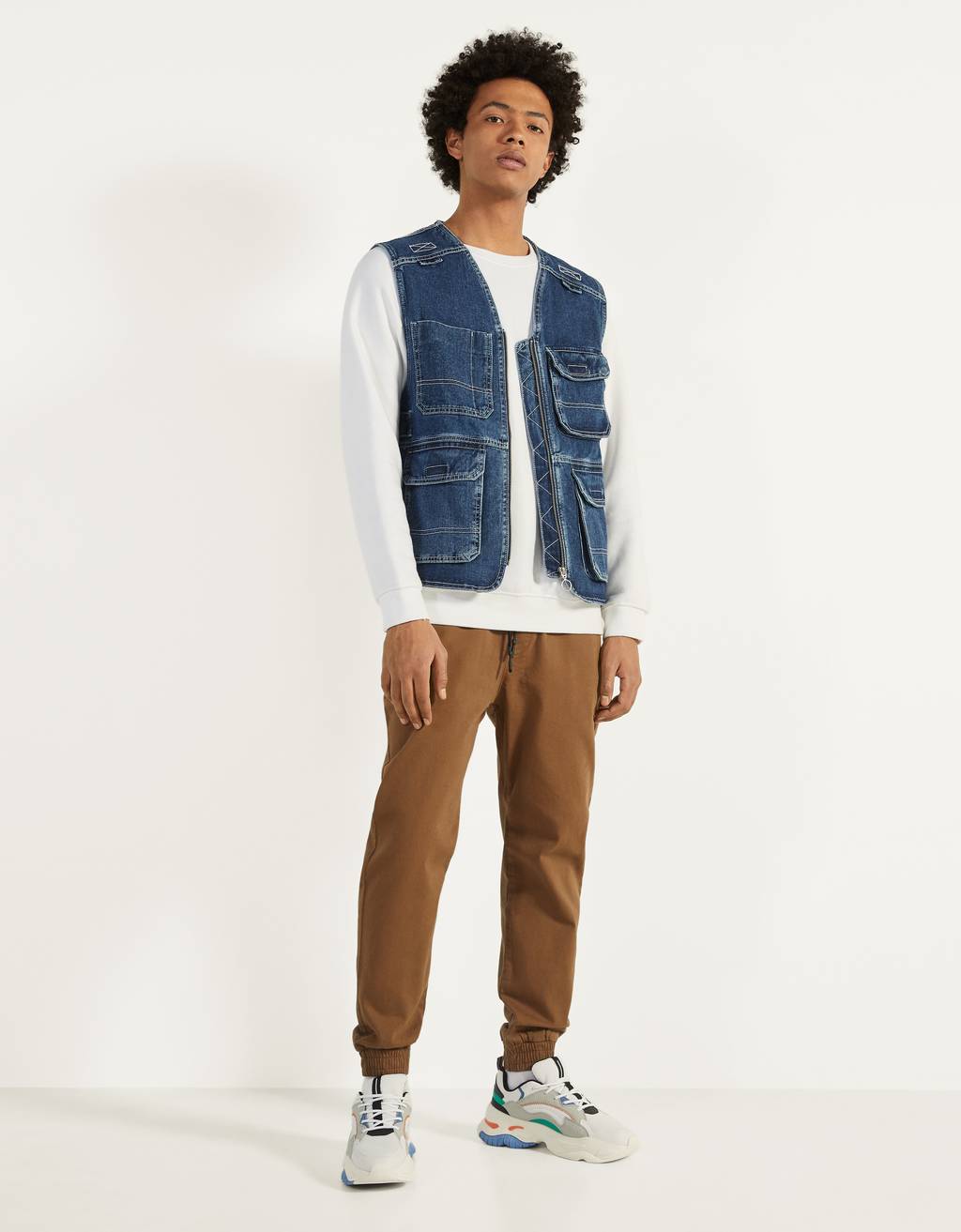 Denim utility vest - null - Bershka 