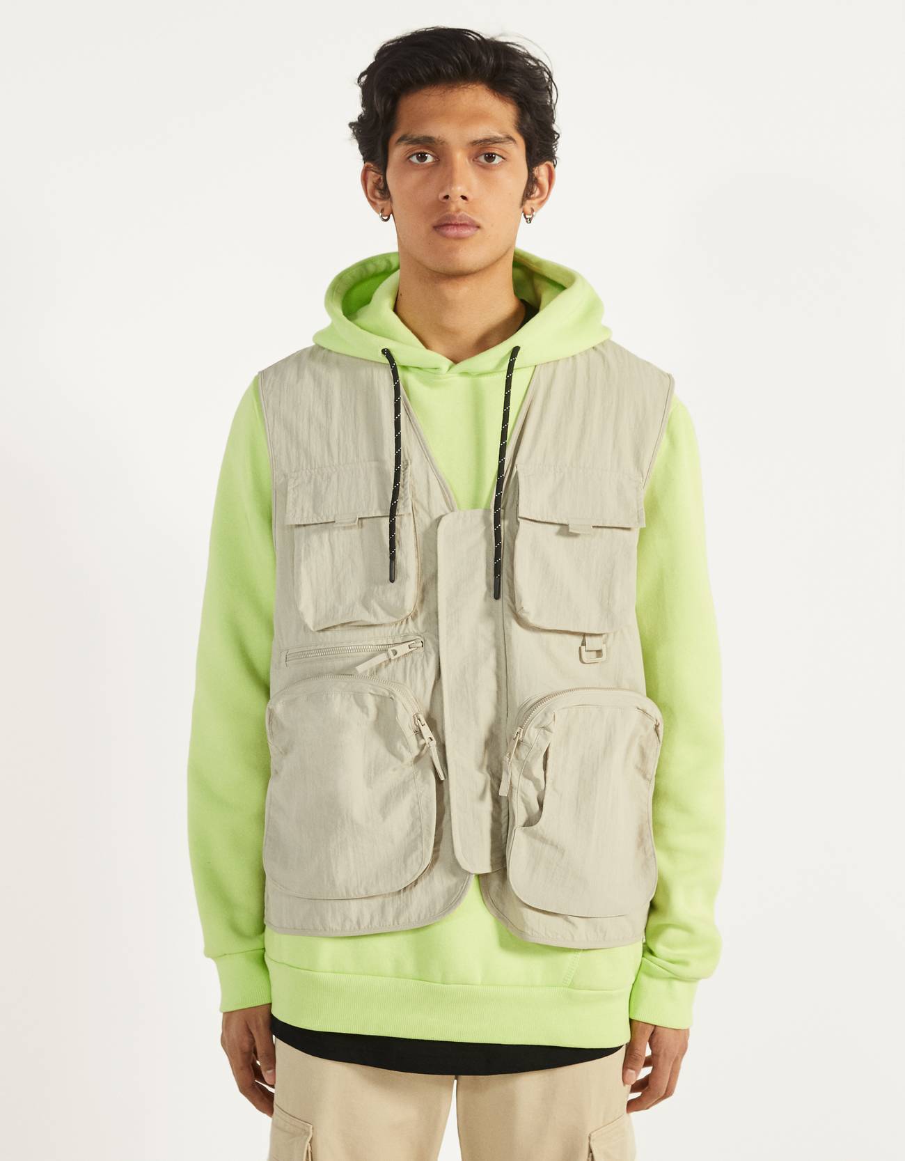 Nylon utility vest with mesh - null 