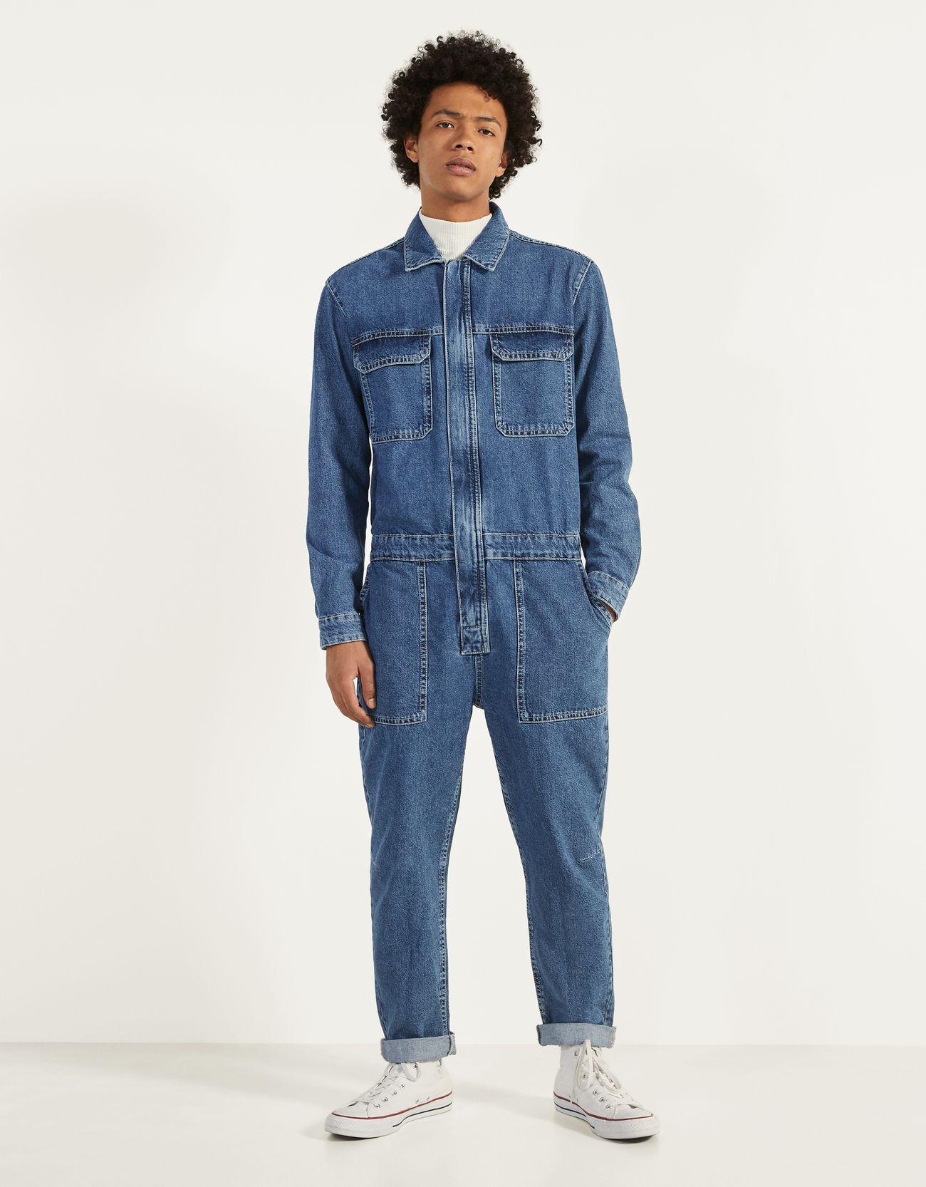 bershka green jumpsuit