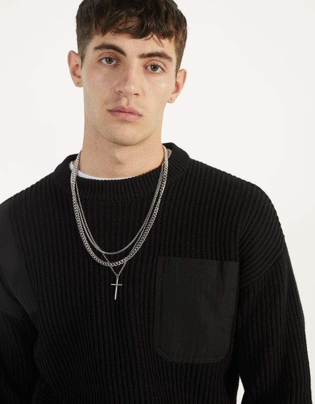 Necklace With Cross Plain Bershka Venezuela