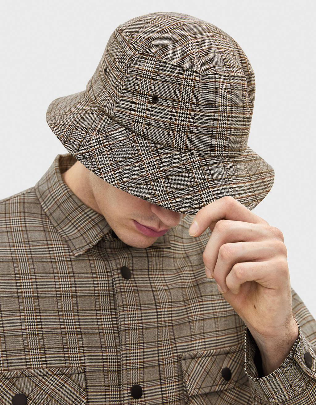 Checked bucket hat - null - Bershka Poland