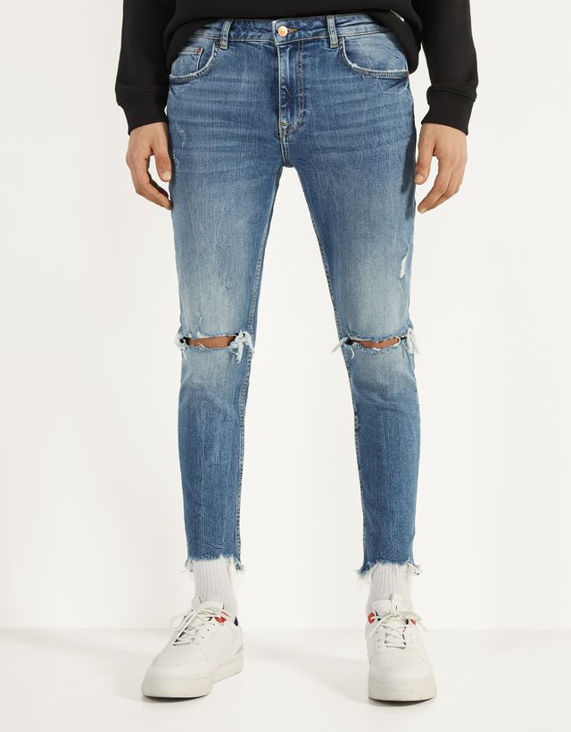 Jeans Skinny Fit con rotos - JOIN LIFE - Bershka Honduras