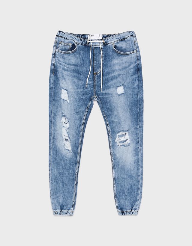 Ripped jogger jeans - null - Bershka Poland