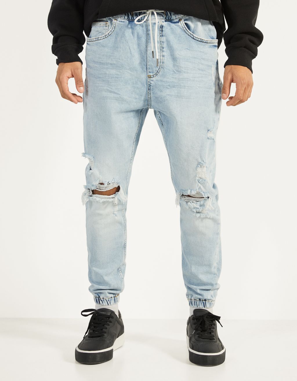 Ripped jogger jeans - null - Bershka Poland