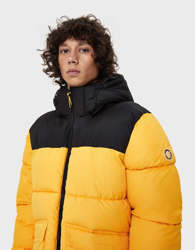 2 tone puffer jacket