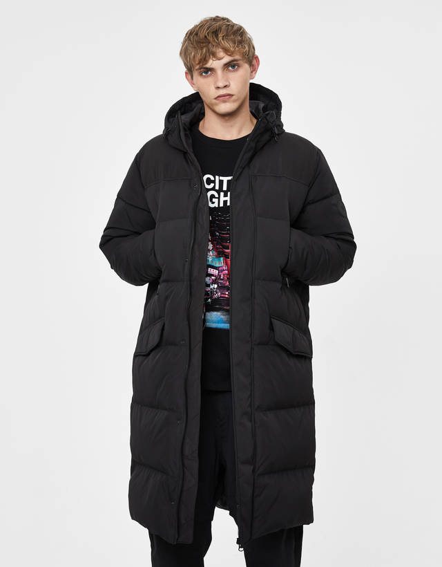 puffer jacket with hood - Women | Bershka