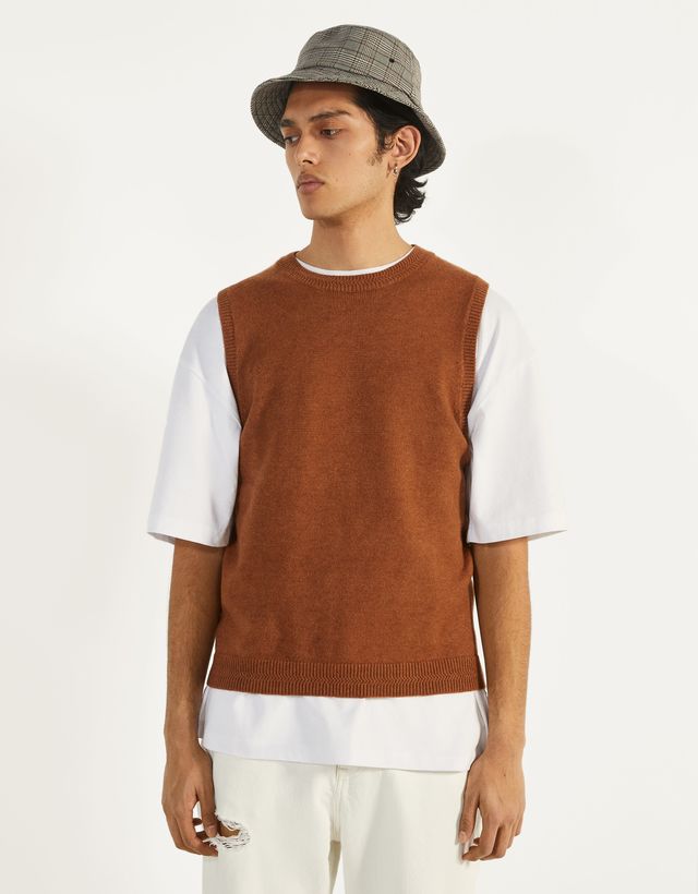 Knit vest top - null - Bershka Lithuania