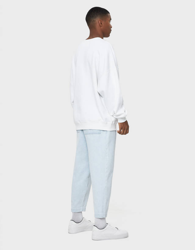 Bisiklet yaka sweatshirt