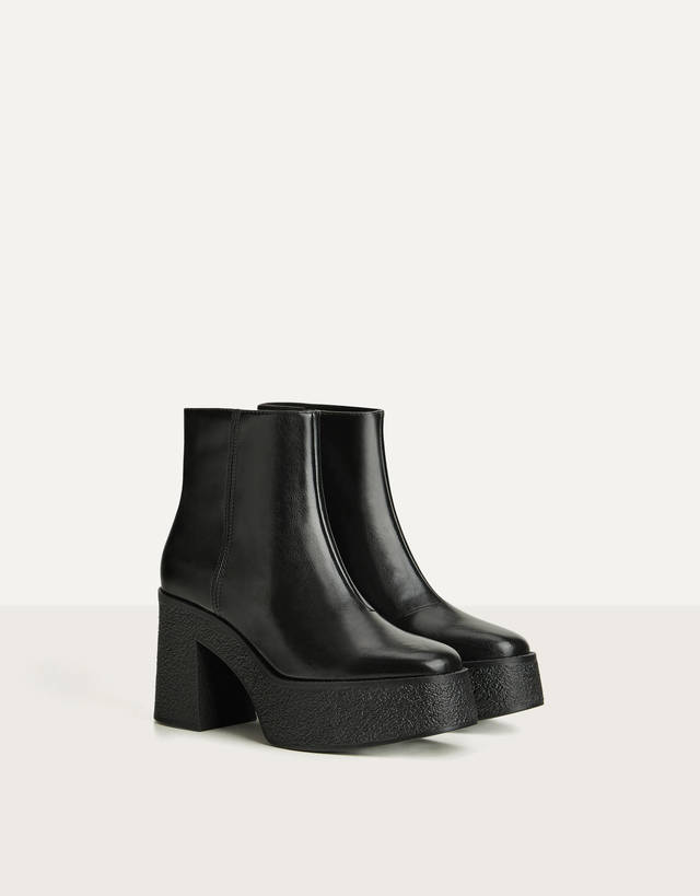 Platform High Heel Ankle Boots Boots Ankle Boots Woman Bershka