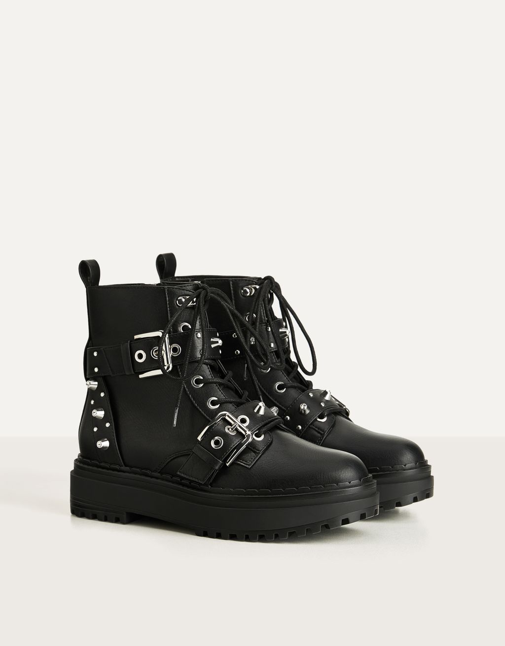 platform studded boots
