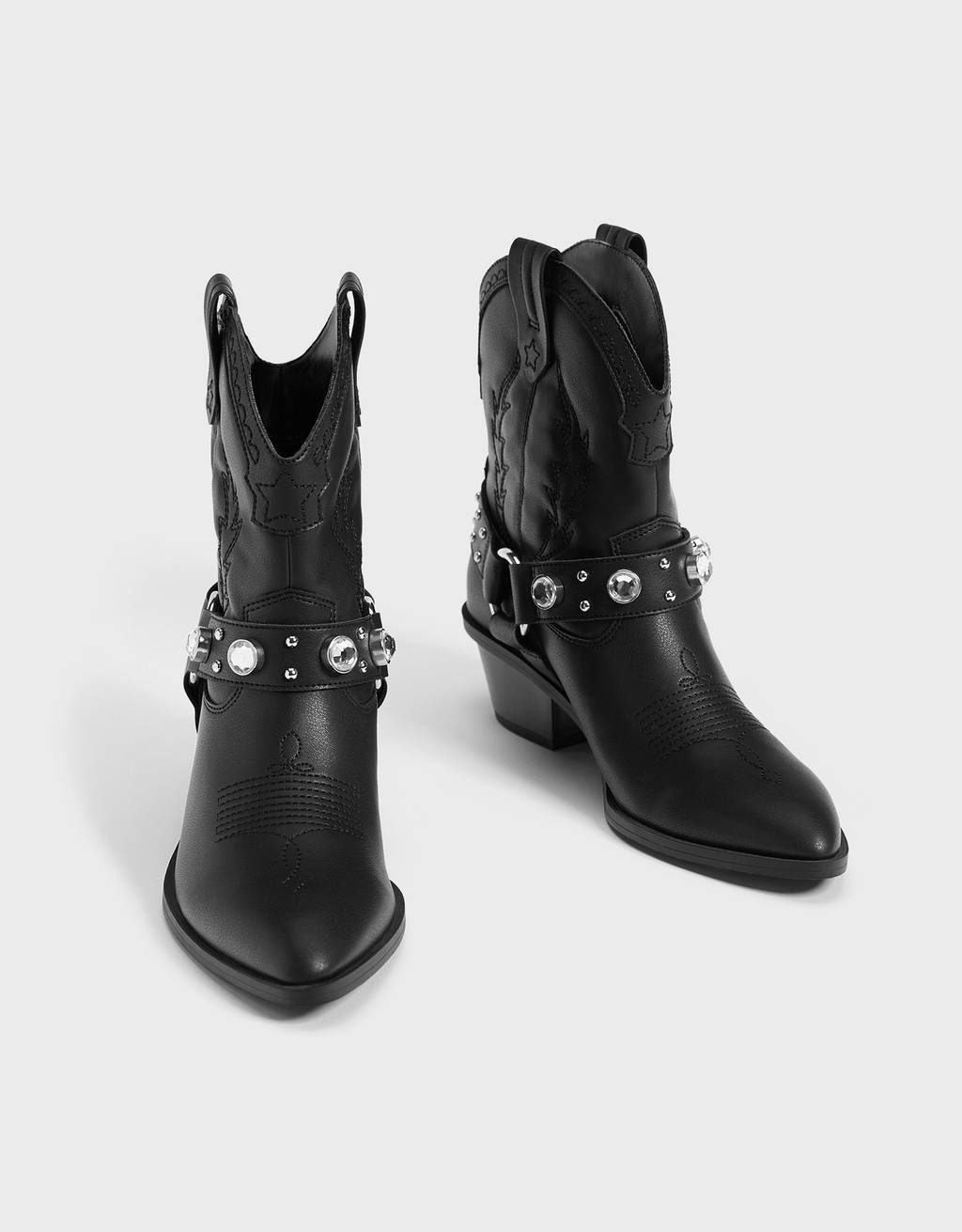 Botines cowboy joyas - null - Bershka El Salvador
