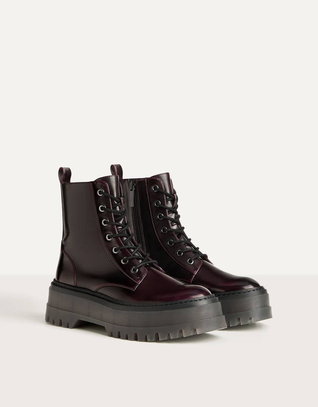 Botines plataforma track - Botas y Botines - Bershka Costa Rica