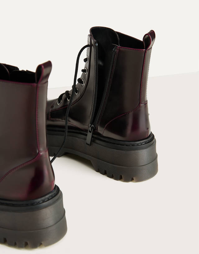 Bershka platform ankle boots with track sole clearance