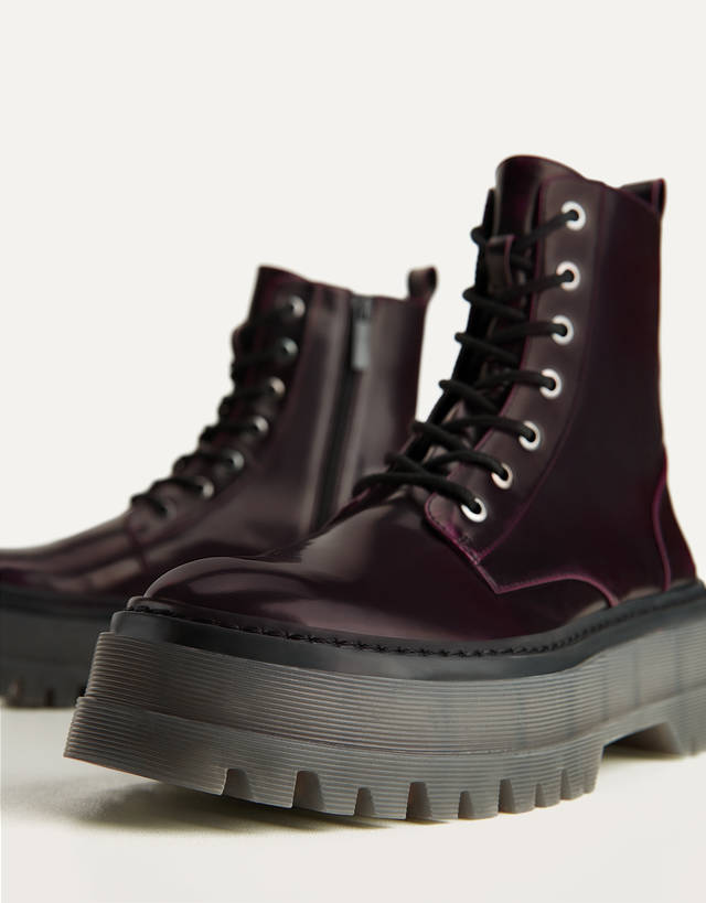 Botines plataforma track - Basics - Bershka Nicaragua