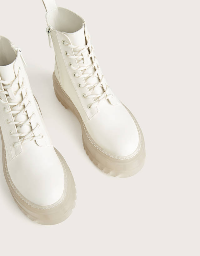 Botines plataforma suela translúcida - null - Bershka Maroc