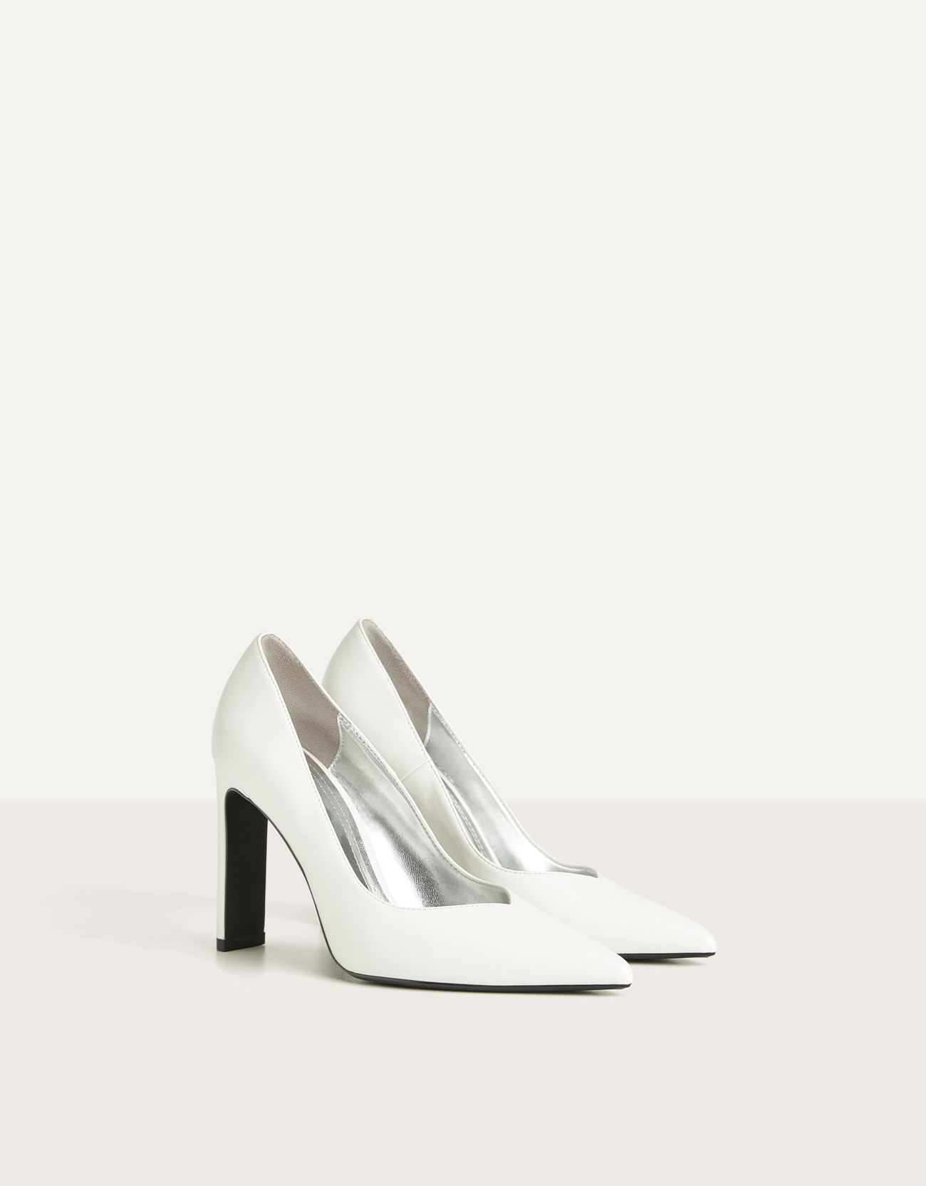 Bershka white heels clearance