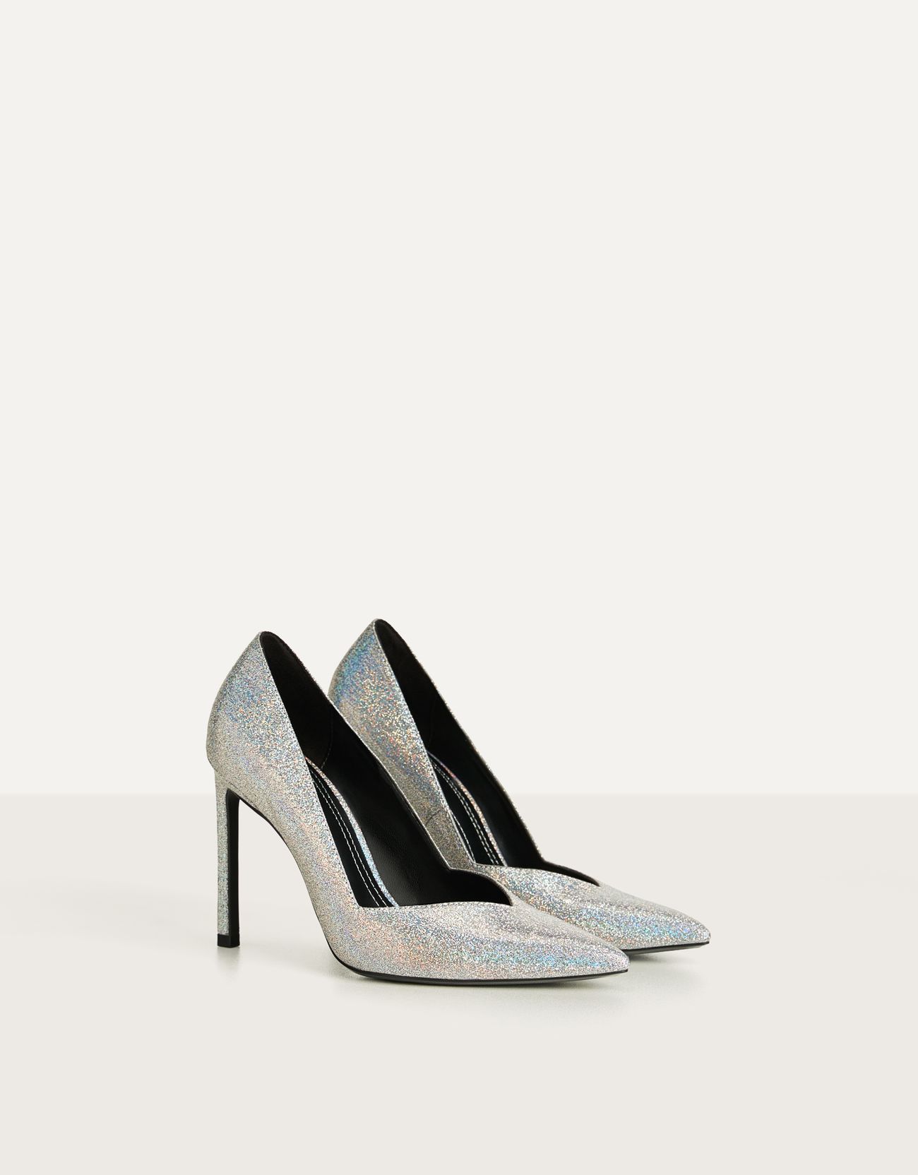 Glitter stiletto heels - null - Bershka 