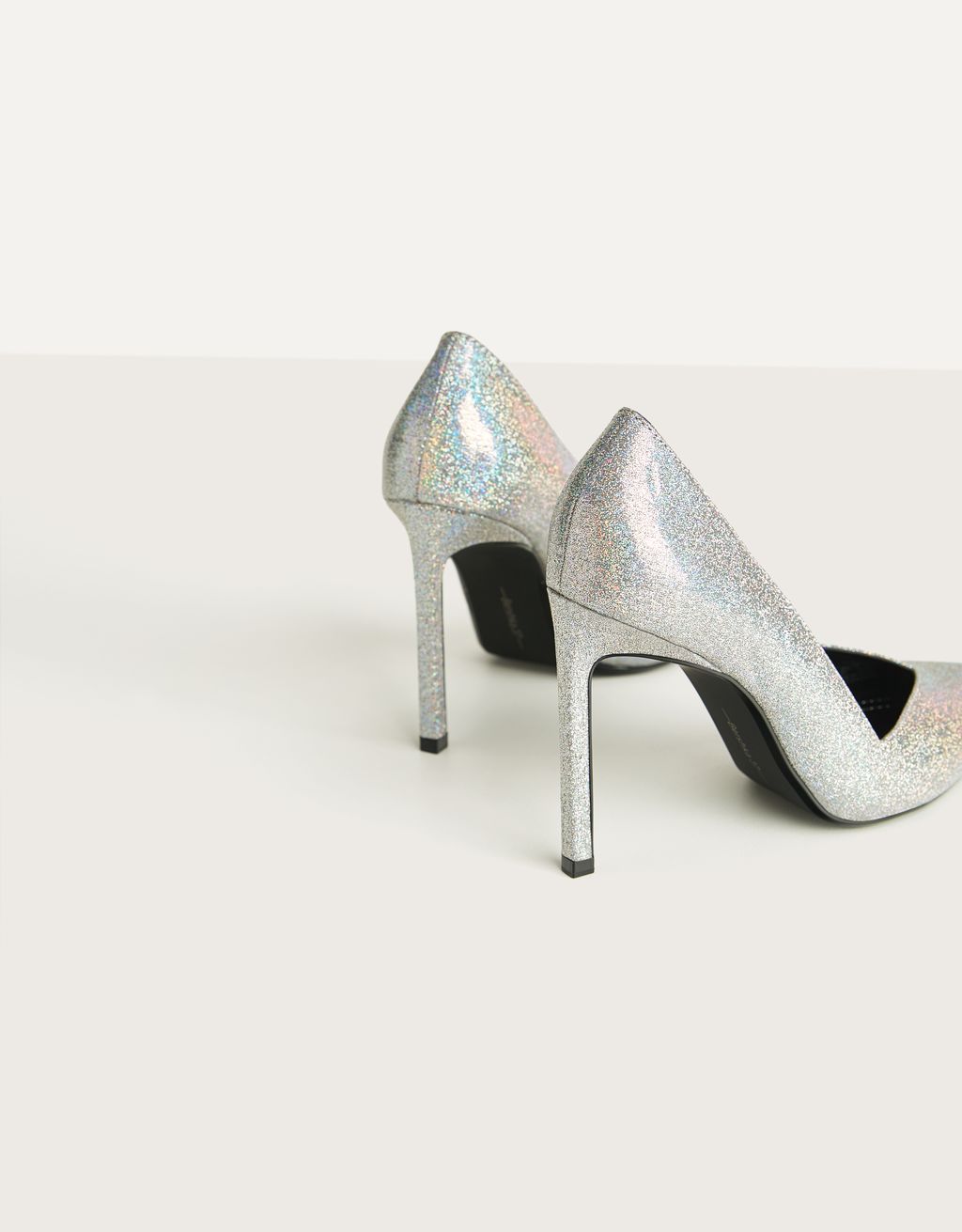 Glitter stiletto heels - null - Bershka 