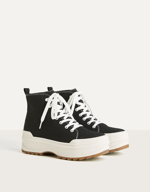 Ghete Sport Cu Platformă Jeanși Bershka Romania