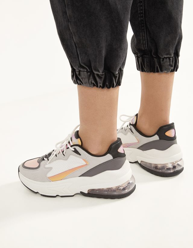 iridescent chunky trainers