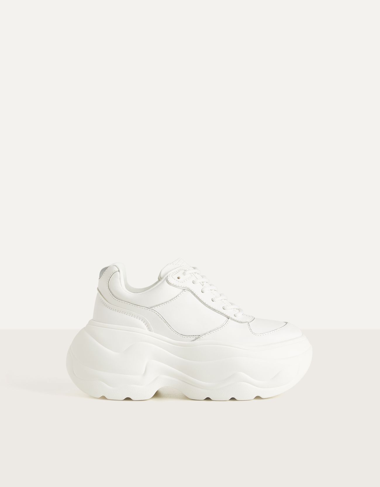 metallic platform trainers