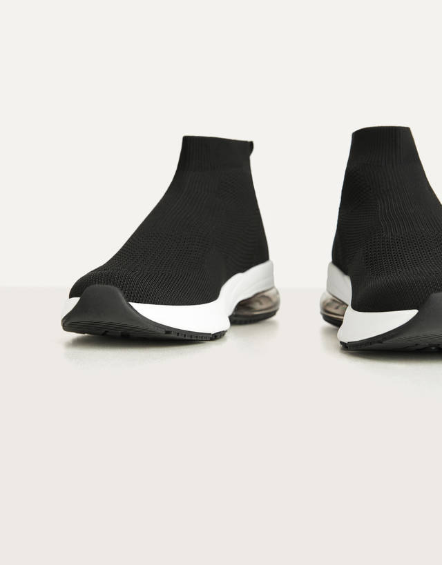 sock high top trainers