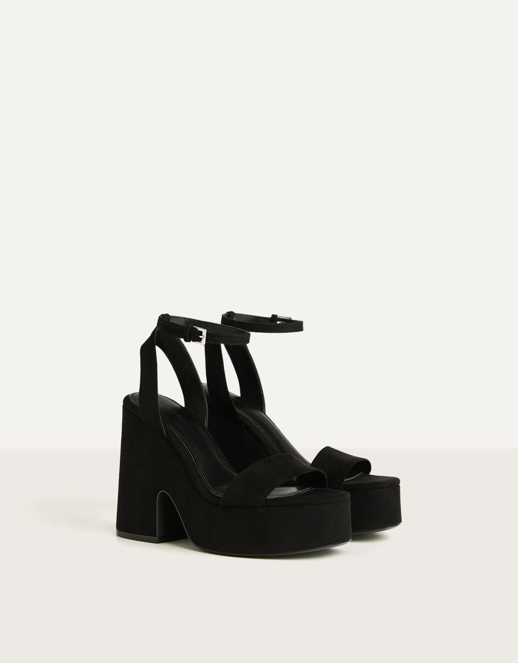 black heel platform sandals