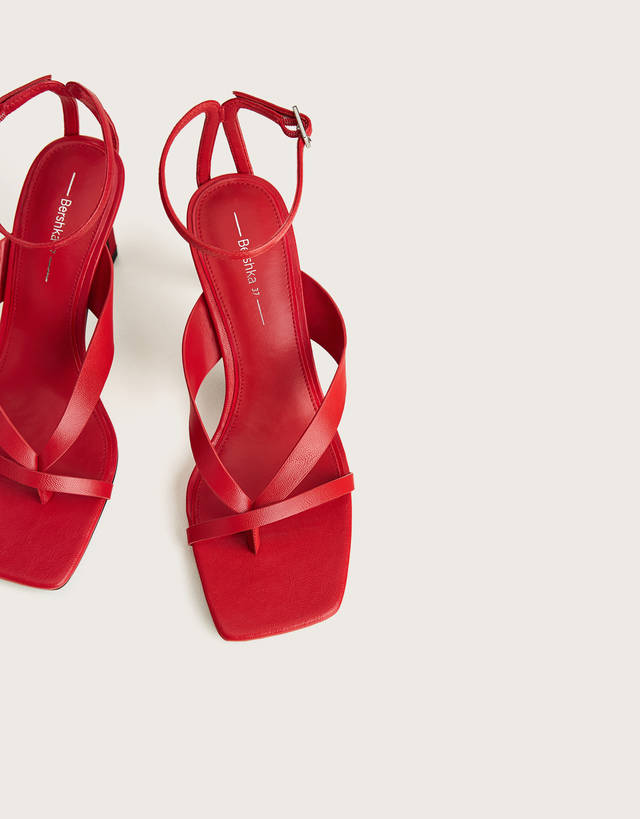 bershka red heels
