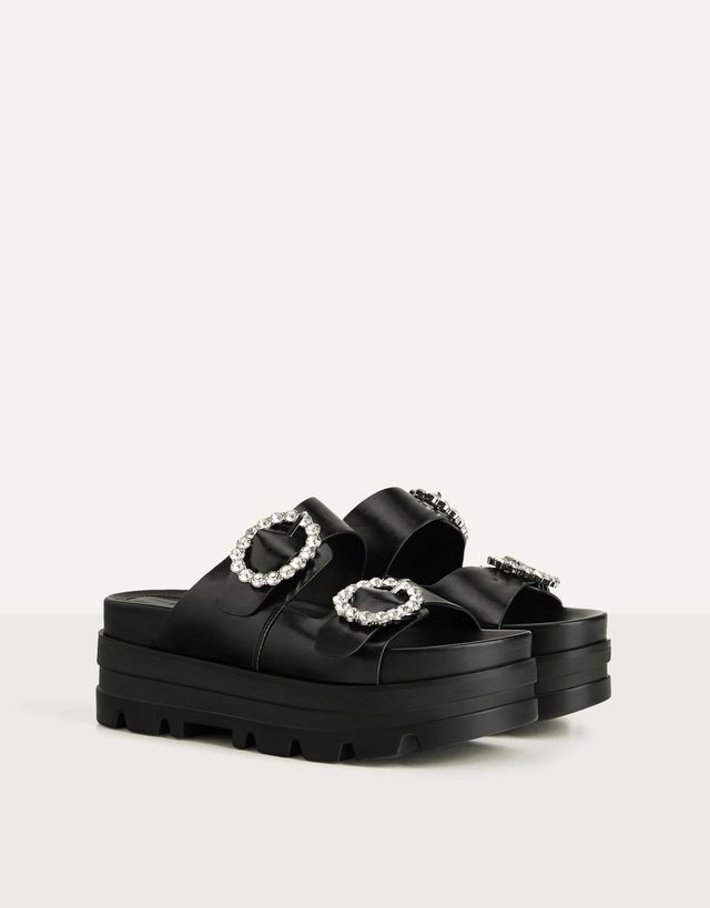 Sandalia plataforma deportiva tejido - null - Bershka Nicaragua