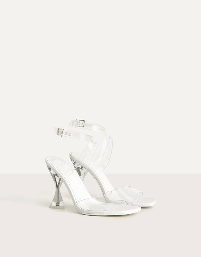 clear vinyl strap sandals