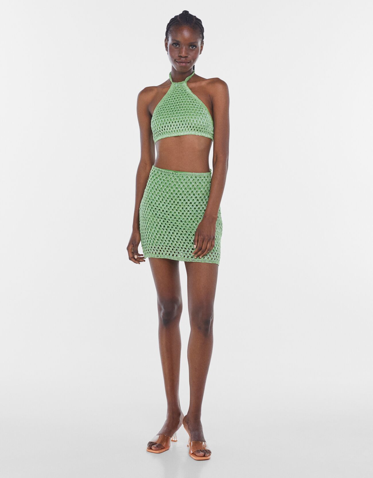 Crochet top and skirt set clearance