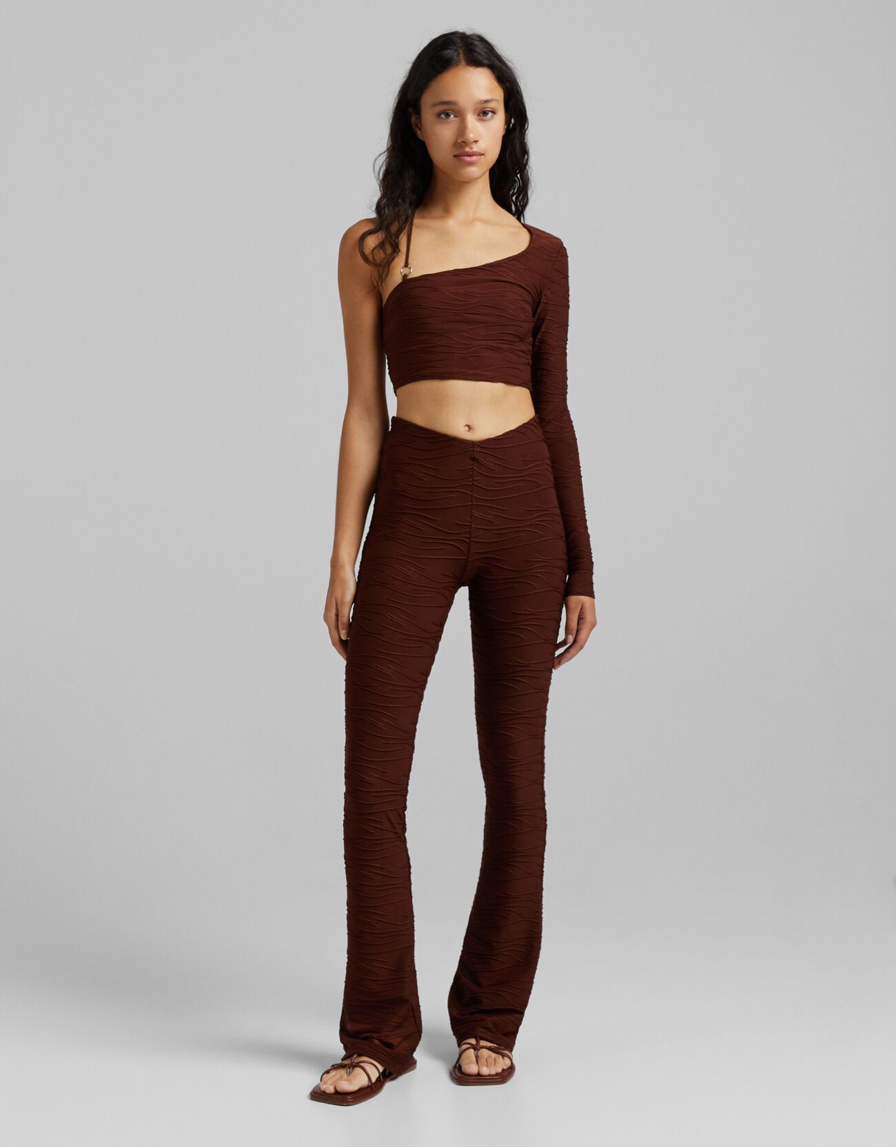 Set jacquard top en broek - Dames | Bershka