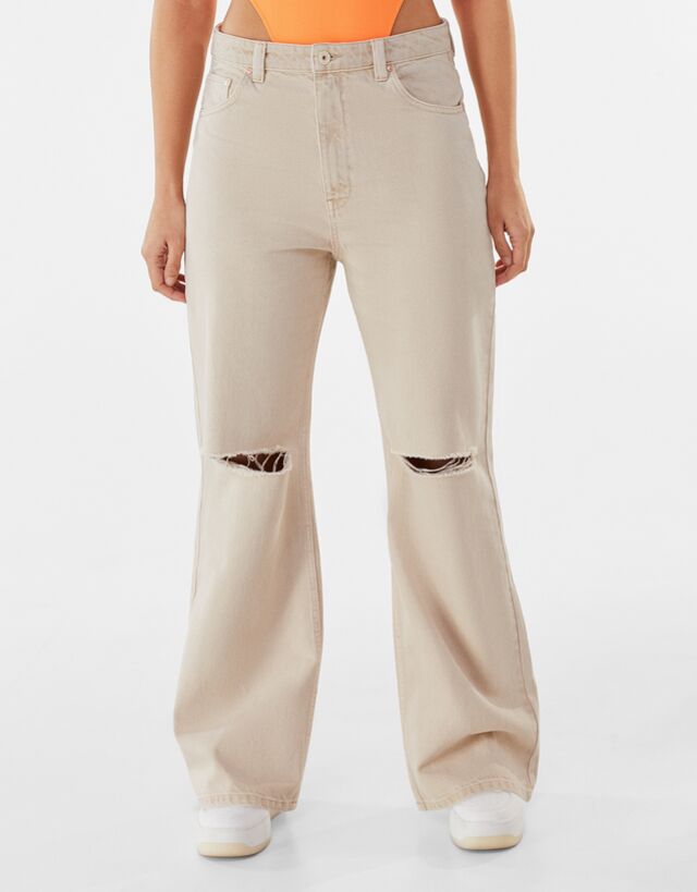 bershka wide leg trousers