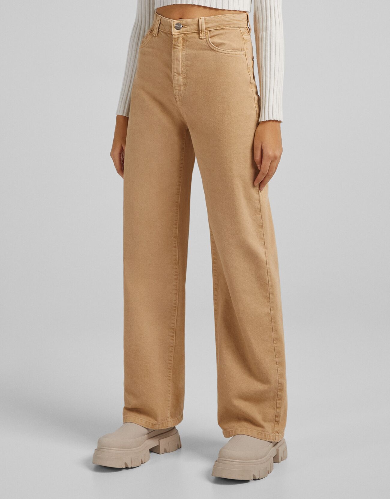 bershka wide leg trousers