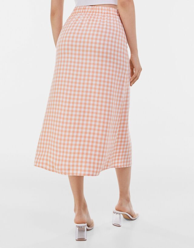 gingham full skirt