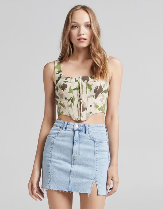 jupe en jeans bershka