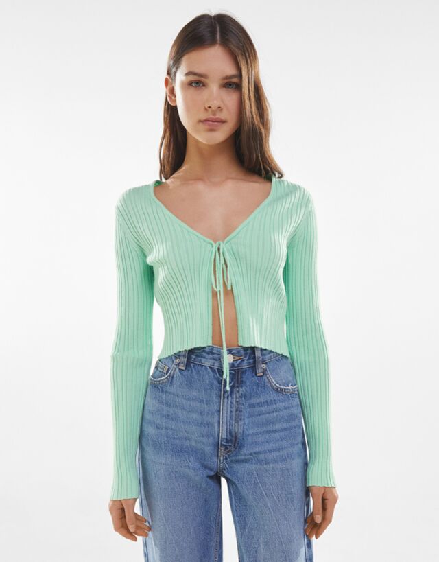 Bershka white cardigan Clearance