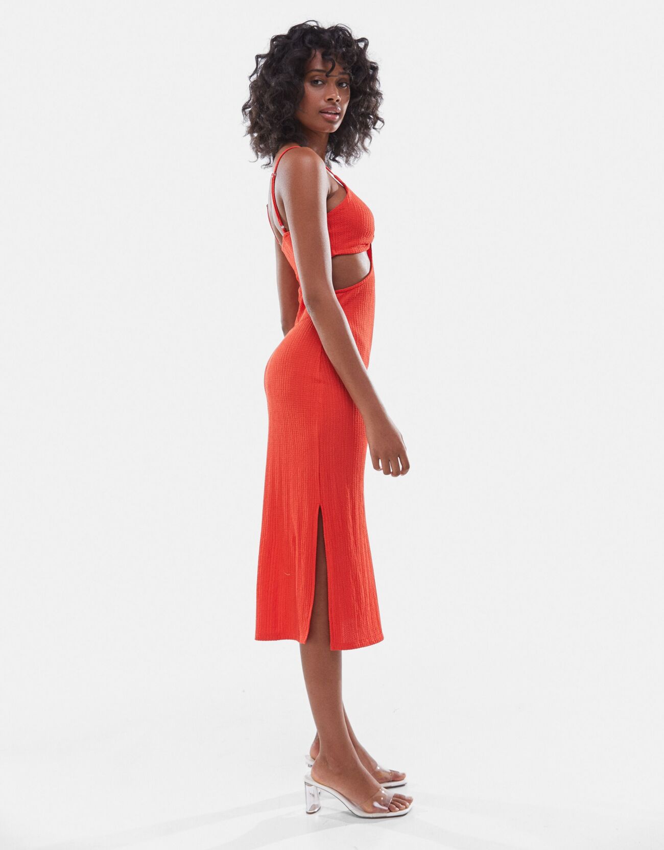 bershka red dress