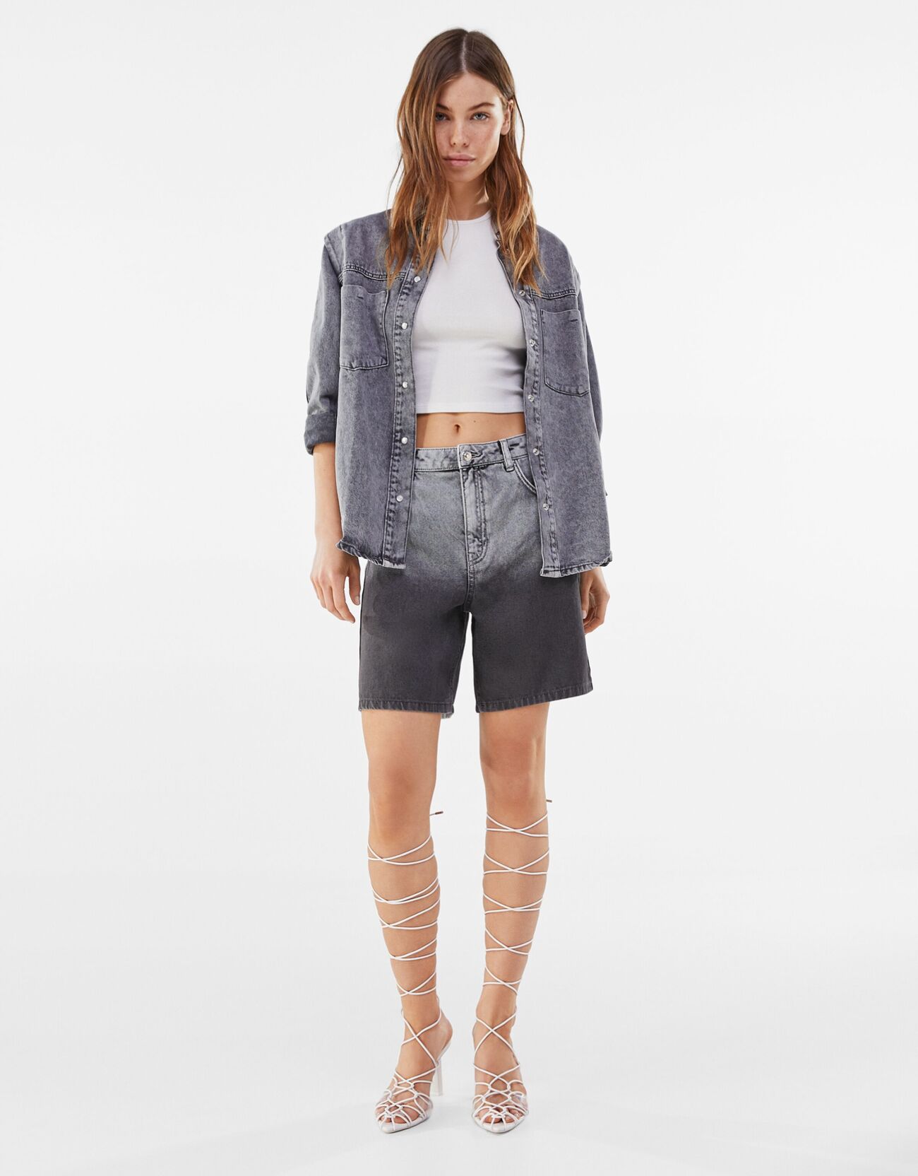 Bershka Kısa kollu fitilli t-shirt 4 Bershka Kısa kollu fitilli t-shirt 5