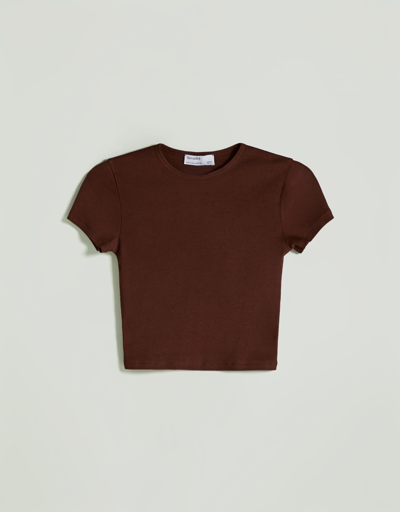 Bershka Kısa kollu fitilli t-shirt 0 Bershka Kısa kollu fitilli t-shirt 1
