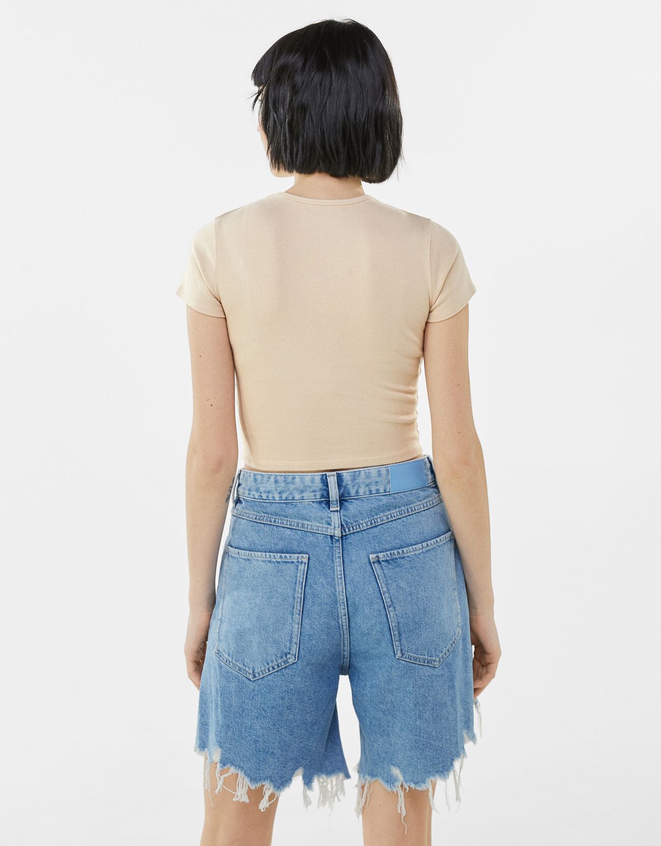 Bershka Kısa kollu fitilli t-shirt 10 Bershka Kısa kollu fitilli t-shirt 11