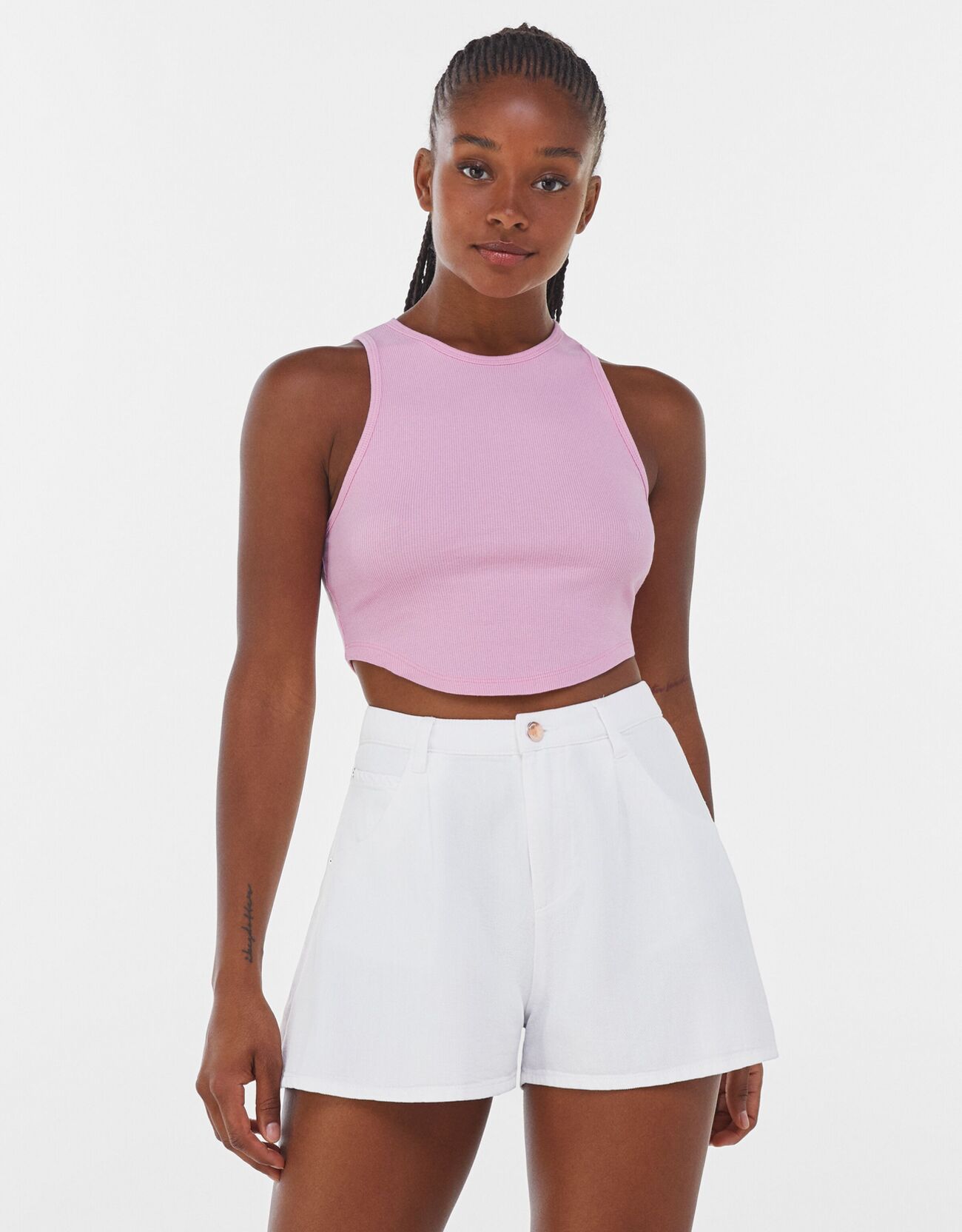 Twill shorts - Woman | Bershka